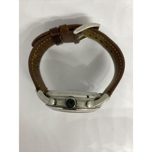 Fossil NDW1 Unisex Brown Leather Silver Stainless Steel Analog Dial WatcH JK6 - Picture 8 of 12